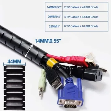 RELIANCER Cable Management Sleeve 10FT - Tidy Solutions