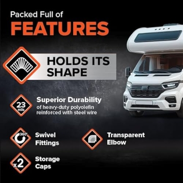 RhinoFLEX 15-Ft RV Sewer Hose Kit with Elbow