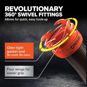 RhinoFLEX 15-Ft RV Sewer Hose Kit with Elbow