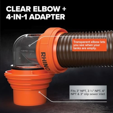 RhinoFLEX 15-Ft RV Sewer Hose Kit with Elbow