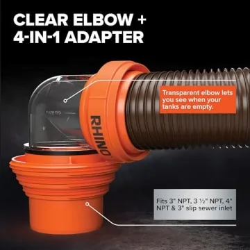 RhinoFLEX 15-Ft RV Sewer Hose Kit with Elbow