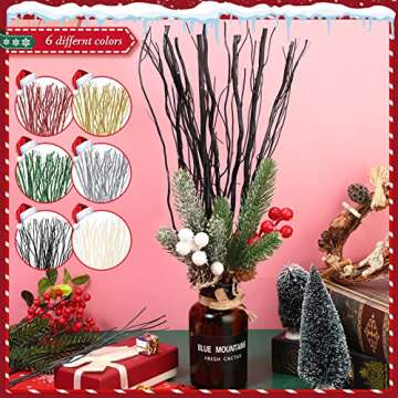 Xinnun 50 Pcs Curly Willow Branches for Elegant Home Decor