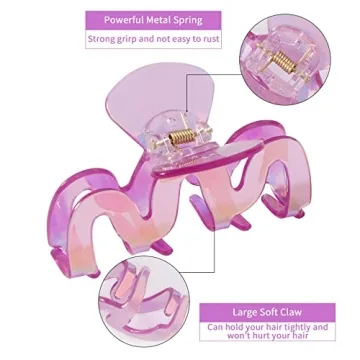 Jayongnee Large Claw Clips - 5Pcs, Perfect for Any Hair Type