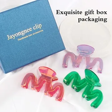 Jayongnee Large Claw Clips - 5Pcs, Perfect for Any Hair Type