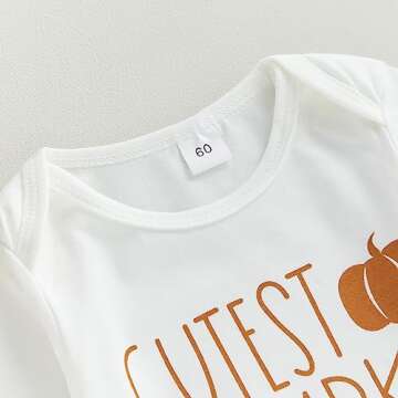 Lamuusaa Newborn Baby Boy Halloween Outfit Cutest Pumpkin Long Sleeve Romper Shirts Long Pants Hat Halloween Clothes