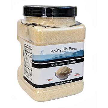 Unflavored Gelatin by Medley hills farm 1.25 lbs. in Reusable Container - Gelatin powder unflavored ...