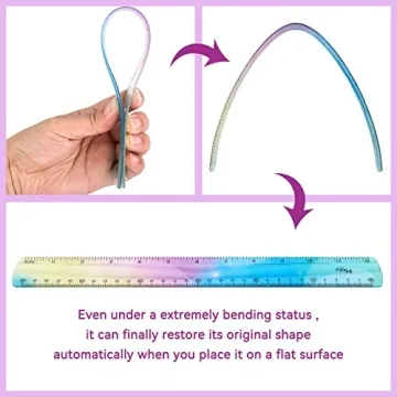 Grevosea Flexible Ruler Set - Perfect for Kids and Adults