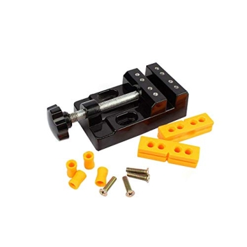 BUYSK Mini Bench Vice Clamp Mini Flat Clamp Opening Parallel Table Vise for Watch Repairing Sculptur...