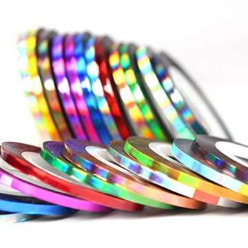 36 pcs 1mm 2mm 3mm Popular Nail Striping Tape Line for Nails Decorations DIY Nail Art Self-Adhesive Decal Tools