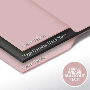 Deconovo Blackout Grommet Gold Pattern Printed Curtains, Coral Pink/Wave, 52W x 45L