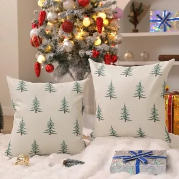 DFXSZ Christmas Pillow Covers 18x18 inch Set of 2
