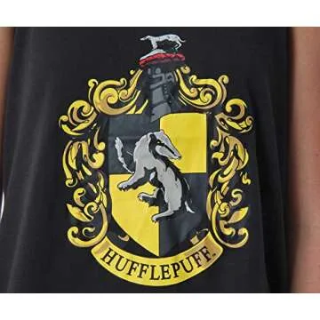 INTIMO Harry Potter Women's Hogwarts House Racerback Tank Shorts Pajama (Hufflepuff, X-Large)