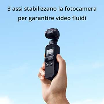 DJI Pocket 2 - Handheld 3-Axis Gimbal Stabilizer with 4K Camera, 1/1.7" CMOS, 64MP Photo, Face Track...