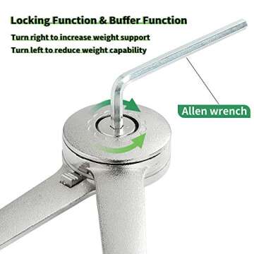 RUYUFE Lid Support Hinge Lid Stay with Soft Close Toy Box Hinge Support Drop Lids of Cabinets Kitche...