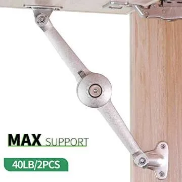 RUYUFE Lid Support Hinge Lid Stay with Soft Close Toy Box Hinge Support Drop Lids of Cabinets Kitchen Support 40lb/2pcs