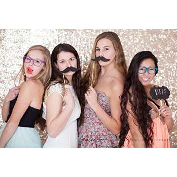 TRLYC Rose Gold Sequin Backdrop Curtain 4x7ft Glitter Rose Gold Photography Backdrop Photo Background for Banquet Party Wedding Christmas Birthday