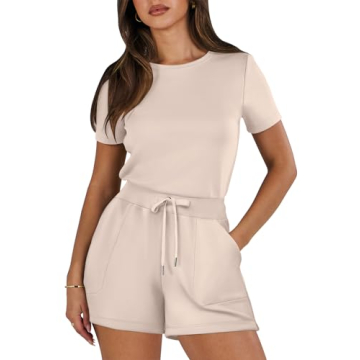 ANRABESS Women's Casual Summer Short Sleeve Romper