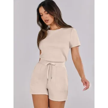 ANRABESS Women's Casual Summer Short Sleeve Romper