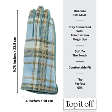 Top It Off Winter Gloves For Women - Featured on Favorite Things - Touch Screen Fingers - Stylish, Warm, Cold Weather Gloves - Gifts For Women