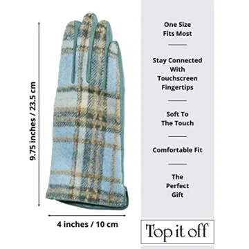 Top It Off Winter Gloves For Women - Featured on Favorite Things - Touch Screen Fingers - Stylish, Warm, Cold Weather Gloves - Gifts For Women