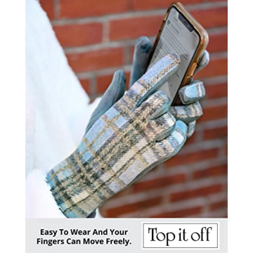Top It Off Winter Gloves For Women - Featured on Favorite Things - Touch Screen Fingers - Stylish, Warm, Cold Weather Gloves - Gifts For Women
