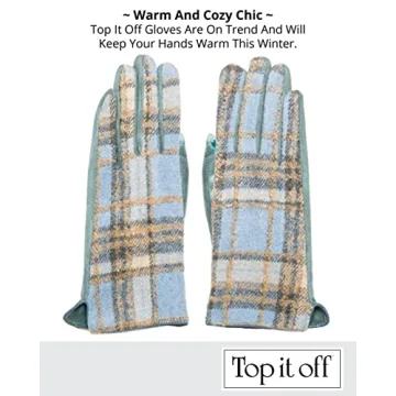 Top It Off Winter Gloves For Women - Featured on Favorite Things - Touch Screen Fingers - Stylish, Warm, Cold Weather Gloves - Gifts For Women