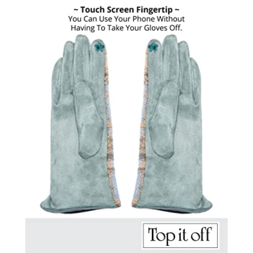 Top It Off Winter Gloves For Women - Featured on Favorite Things - Touch Screen Fingers - Stylish, Warm, Cold Weather Gloves - Gifts For Women