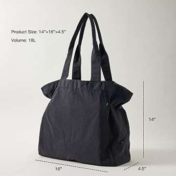 VAKAER Tote Bag for Women, 18L Side Cinch Shopper Handbag, Large Hobo Bag, Lightweight Shoulder Bags...