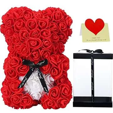 Rose Cute Bear - Adorable Gift for All Occasions - 10 Inches