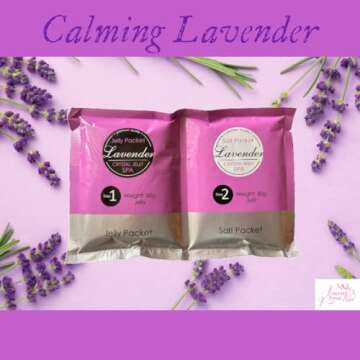 Jelly Pedicure Foot Soak Packets - 5Pcs Multi Pack Exfoliating Foot Spa Soak Including Orange, Lavender & More - Detoxifying Jelly Foot Soak for Pedicure - Moisturizing Foot Softening Soak - 5Pack