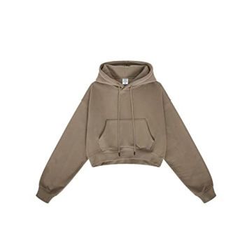 Stylish Women's Cropped Hoodie with Pocket for Comfort