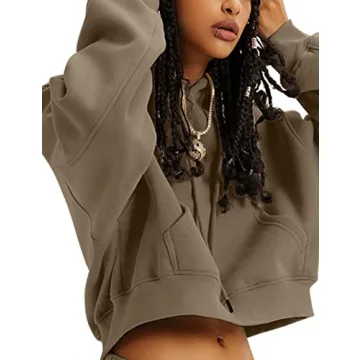 Stylish Women's Cropped Hoodie with Pocket for Comfort