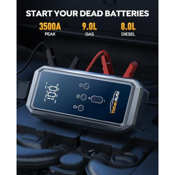 YaberAuto 3500A Portable Car Jump Starter & Air Compressor