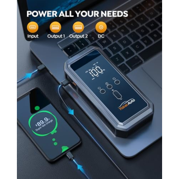 YaberAuto 3500A Portable Car Jump Starter & Air Compressor