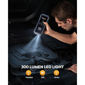 YaberAuto 3500A Portable Car Jump Starter & Air Compressor