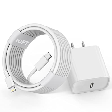 Fast iPhone Charger,10 Foot Extra Long iPhone Fast Charger【Apple MFi Certified】10FT Super Quick ...