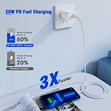 10FT iPhone Fast Charger with 20W USB-C for Quick Charging