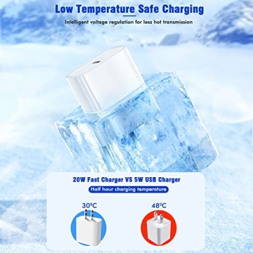 10FT iPhone Fast Charger with 20W USB-C for Quick Charging