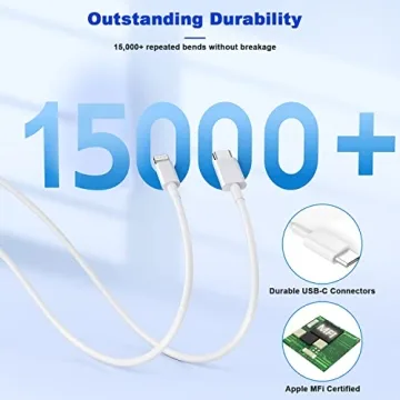 10FT iPhone Fast Charger with 20W USB-C for Quick Charging