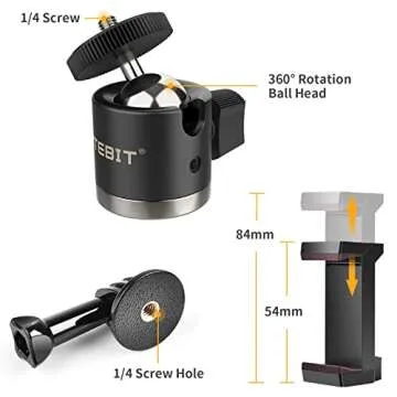 UTEBIT Magnetic Camera Mount 1/4 Thread for GoPro