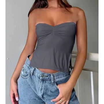 KIGRAD Y2K Bustier Sweetheart Tube Top for Women