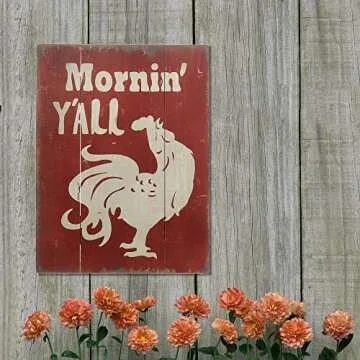 Barnyard Designs Rooster Wooden Sign - Rustic Country Decor
