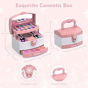 GirlsHome Kids Makeup Kit for Ages 3-12, Non-Toxic Fun