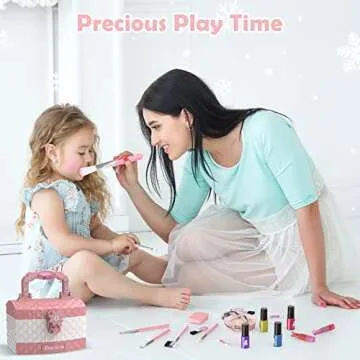 GirlsHome Kids Makeup Kit for Ages 3-12, Non-Toxic Fun