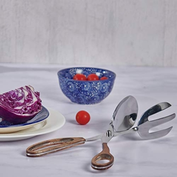 Folkulture Stylish Stainless Steel Cooking Tongs for All Occasions