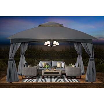 ABCCANOPY 10x12 Outdoor Gazebo - Patio Gazebo with Mosquito Netting, Outdoor Canopies for Shade and ...