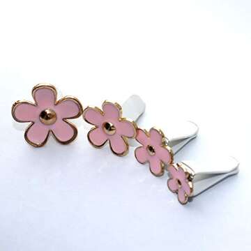 INEBIZ Cute Daisy Flowers Air Vent Decorations Clips Car Air Freshener Girly Charm Automotive Interior Aesthetic Decor Accessories for Women (Pink)