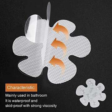 Secopad 24PCS Original Bathtub Stickers Non-Slip, Safety Shower Treads Adhesive Appliques with Premium Scraper