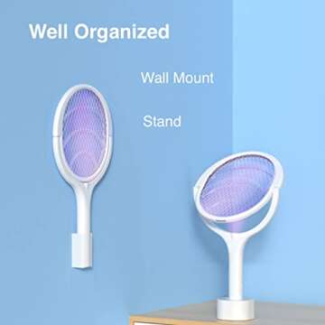 Anne Diary Electric Bug Zapper Racket USB Rechargeable for Indoor & Outdoor Use