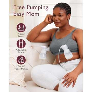 Momcozy Hands Free Pumping Bra - Comfortable Nursing Solution for Moms